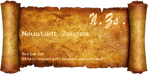 Neustadt Zsuzsa névjegykártya